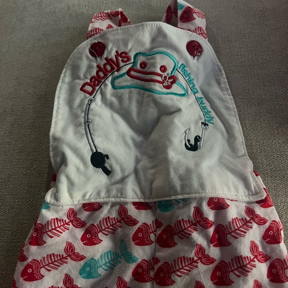 Daddy’s Little Fishing Buddy Overalls 6-9 Months